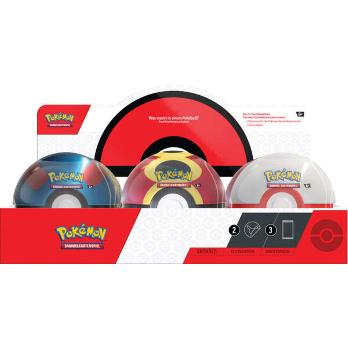 Pokemon Tin-Box Pokéball, 6-fach sortiert