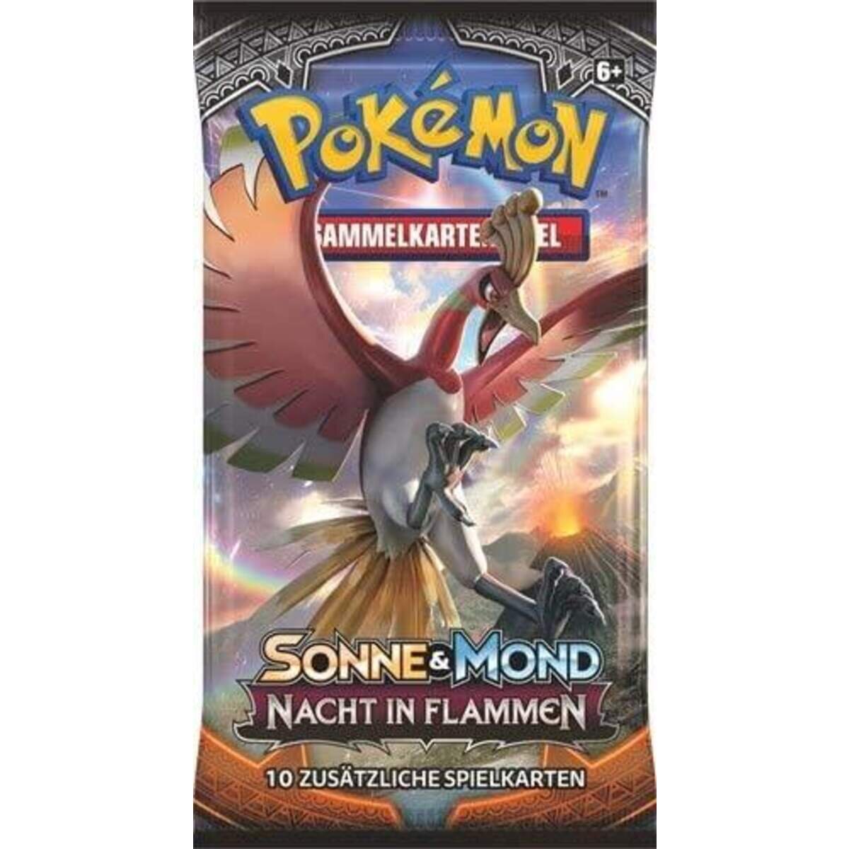 Pokemon Sonne & Mond - Nacht in Flammen Booster, 1 Stück, 3-fach sortiert