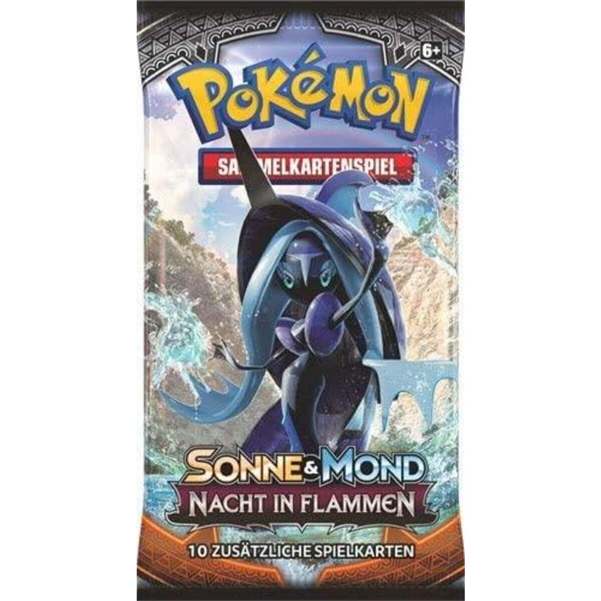 Pokemon Sonne & Mond - Nacht in Flammen Booster, 1 Stück, 3-fach sortiert