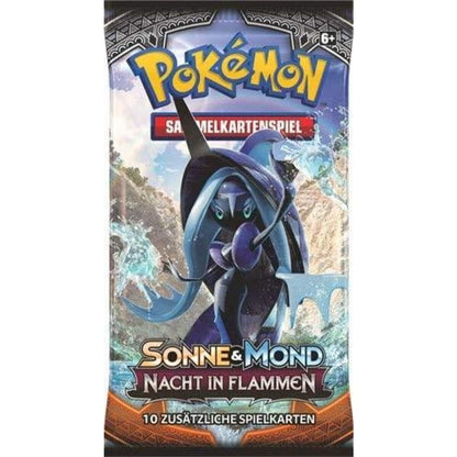 Pokemon Sonne & Mond - Nacht in Flammen Booster, 1 Stück, 3-fach sortiert