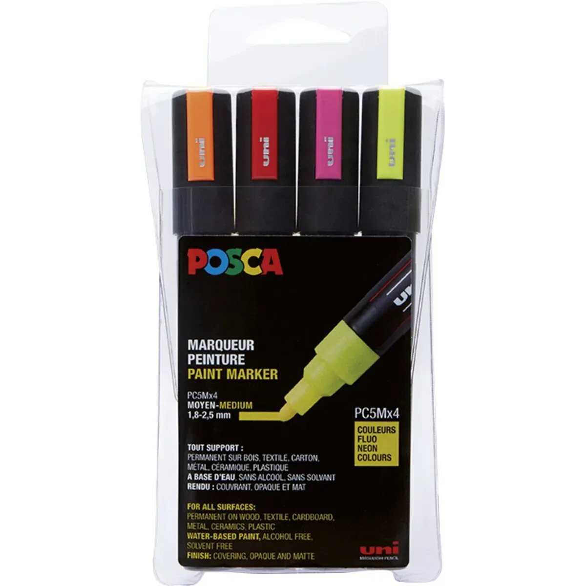 Posca Marker UNI POSCA PC-5M 4er Set Neon
