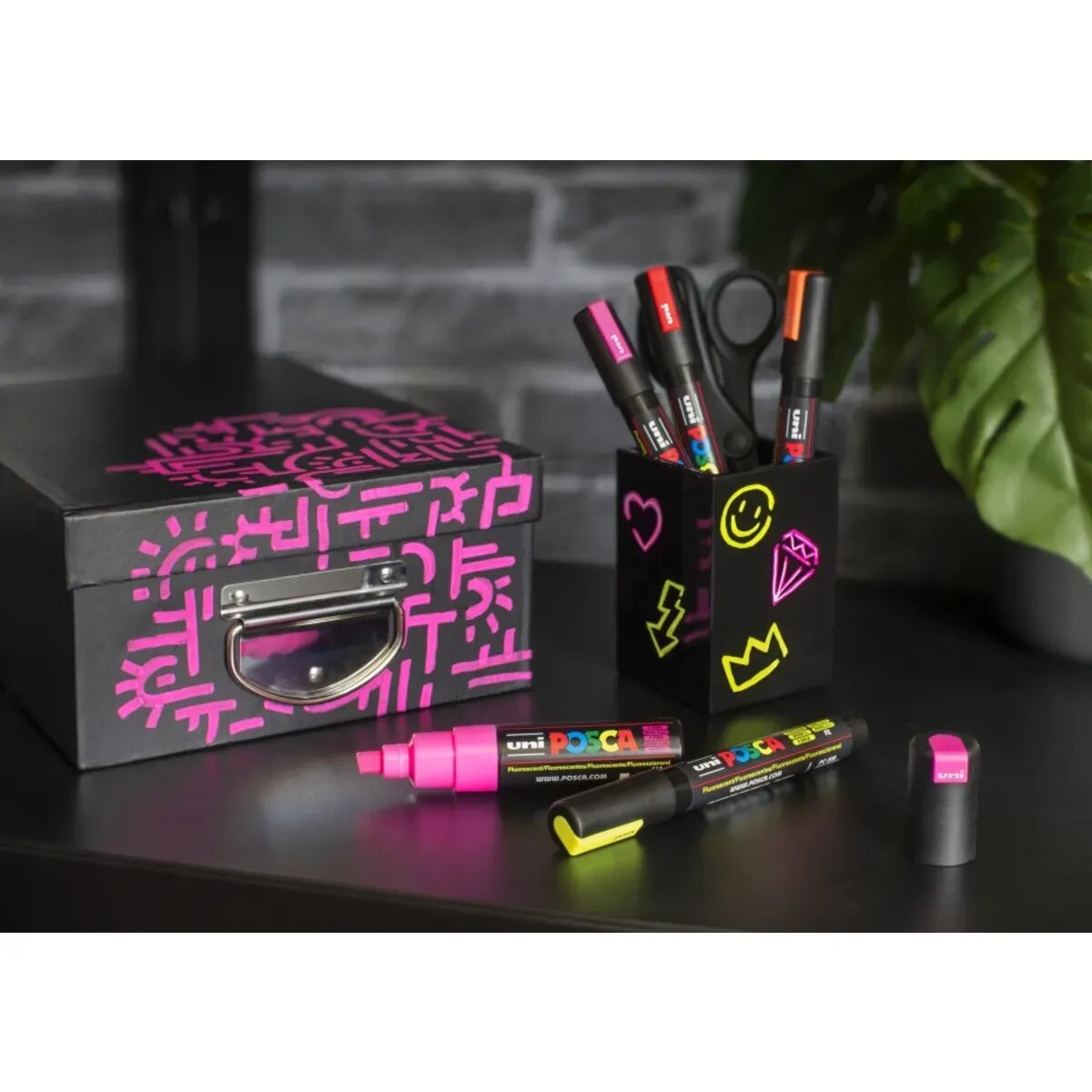 Posca Marker UNI POSCA PC-5M 4er Set Neon