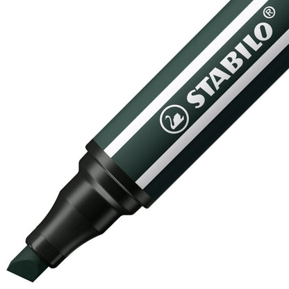 Premium-Filzstift mit dicker Keilspitze - STABILO Pen 68 MAX - Einzelstift - grünerde