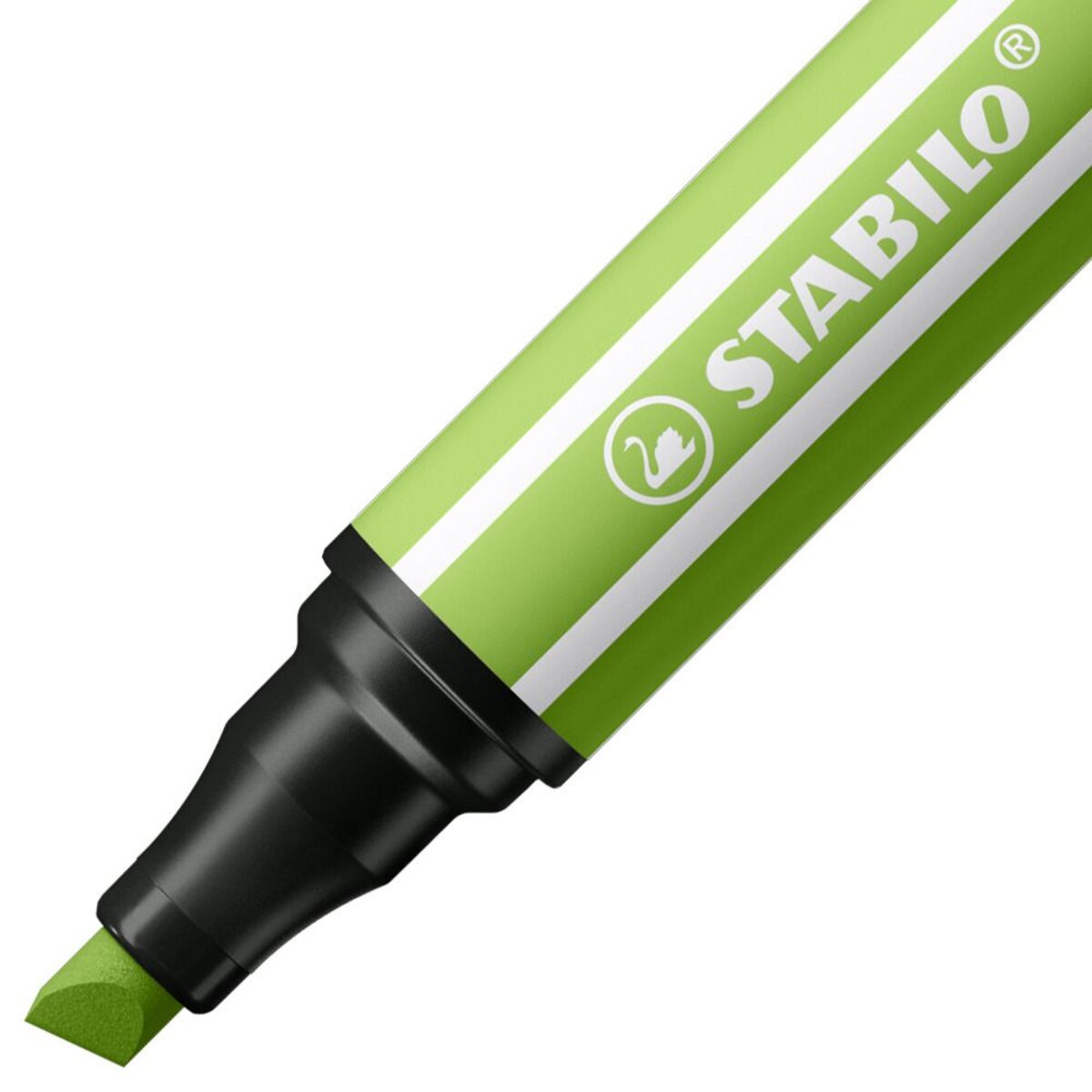 Premium-Filzstift mit dicker Keilspitze - STABILO Pen 68 MAX - Einzelstift - hellgrün