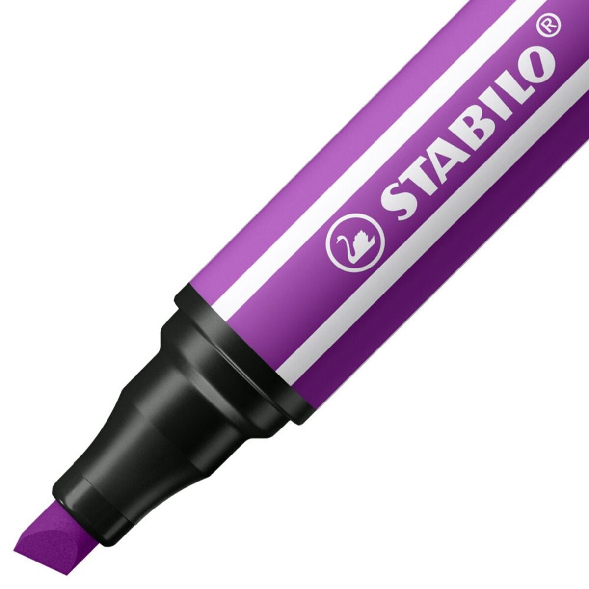 Premium-Filzstift mit dicker Keilspitze - STABILO Pen 68 MAX - Einzelstift - lila
