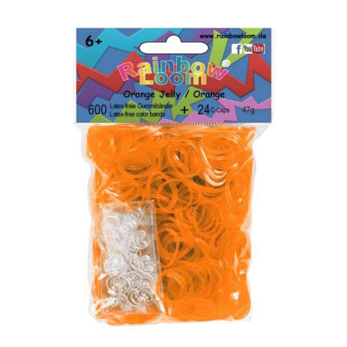 Rainbow Loom® Gummibänder, orange Jelly