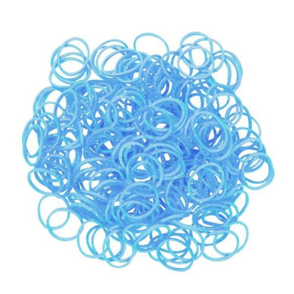 Rainbow Loom® Silikonbänder Glitzer, blau