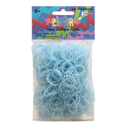 Rainbow Loom® Silikonbänder Glitzer, blau