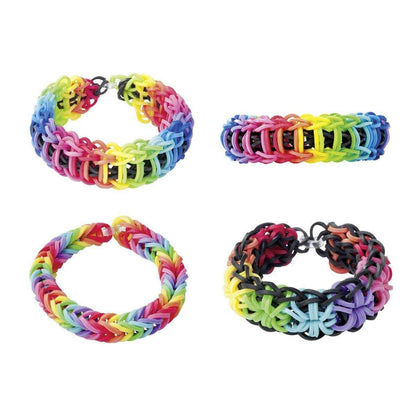 Rainbow Loom® Silikonbänder Glitzer, blau