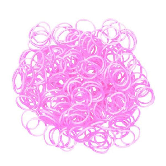 Rainbow Loom® Silikonbänder Glitzer, pink