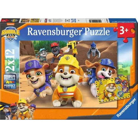 Ravensburger Puzzle - Bulldoge Rubble und sein Team, 2x12 Teile