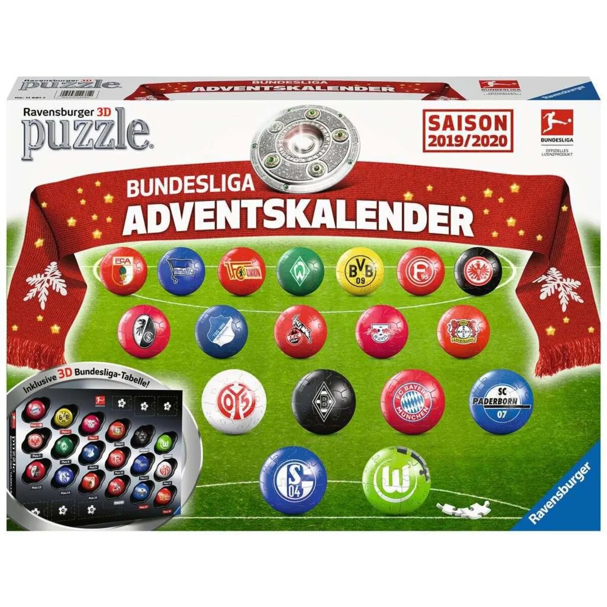Ravensburger 3D Puzzle Bundesliga Adventskalender Saison 2019/2020