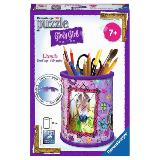 Ravensburger 3D Puzzle Girly Girl Edition Utensilo Pferde, 54 Teile