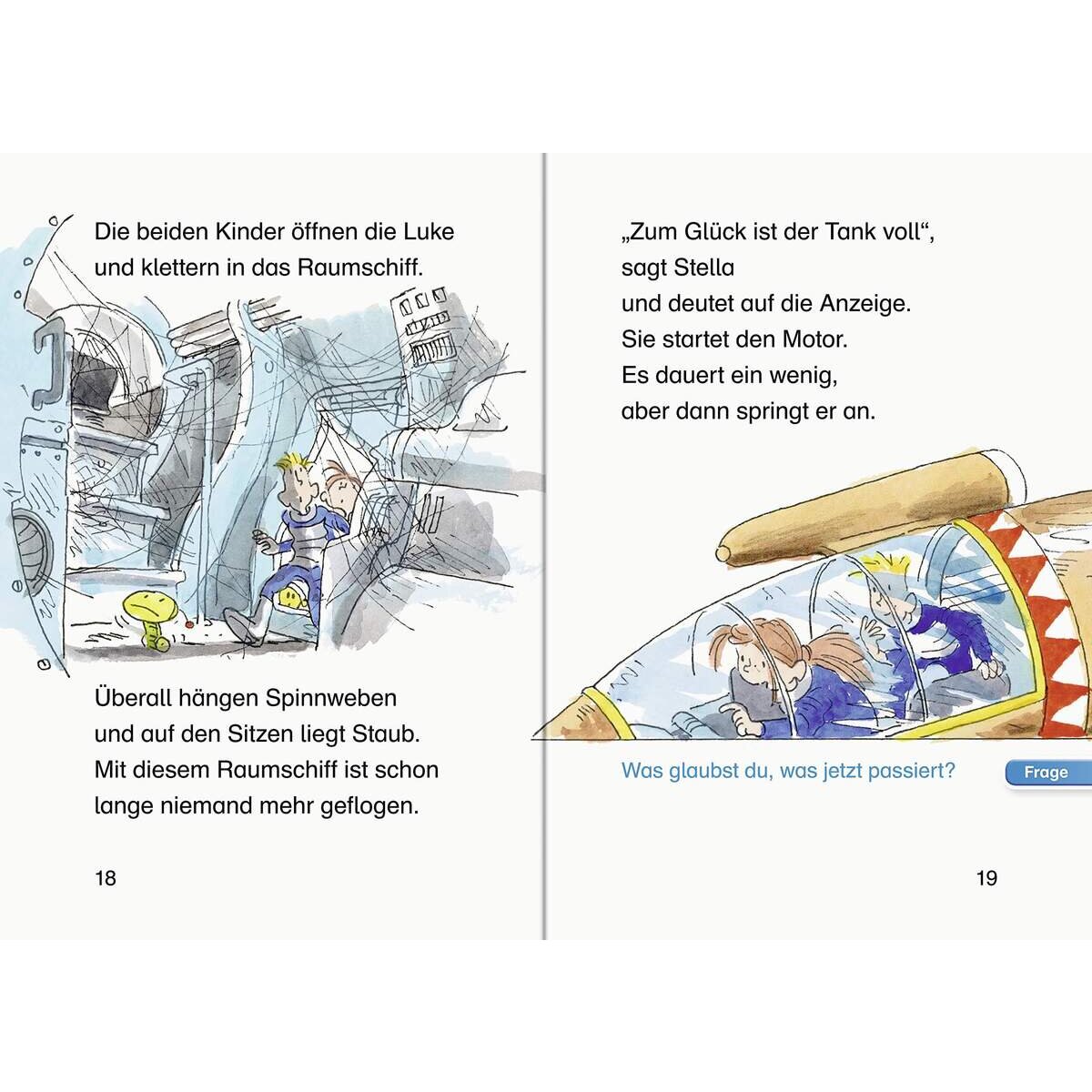 Ravensburger Bertram, Leserabe, Lesestufe 2. - Gefährlicher Flug durchs All