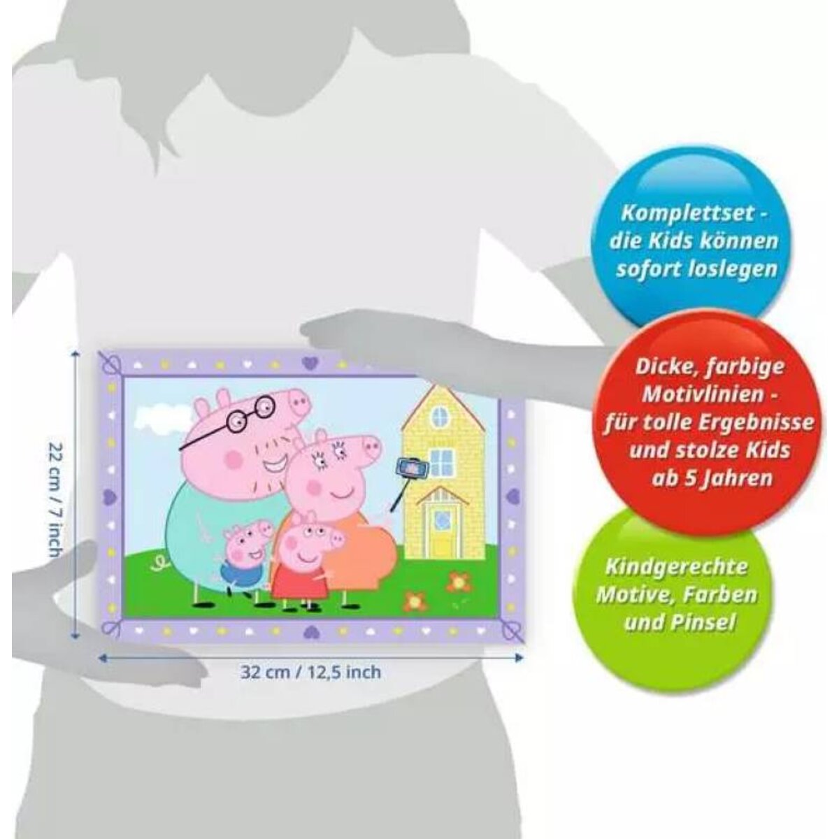 Ravensburger CreArt Malen nach Zahlen Peppa's Familie