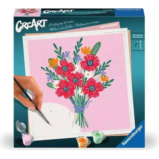 Ravensburger CreArt Malen nach Zahlen Mohnblumenstrauß