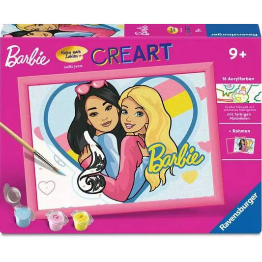 Ravensburger CreArt Malen nach Zahlen Kinder Barbie-Duo