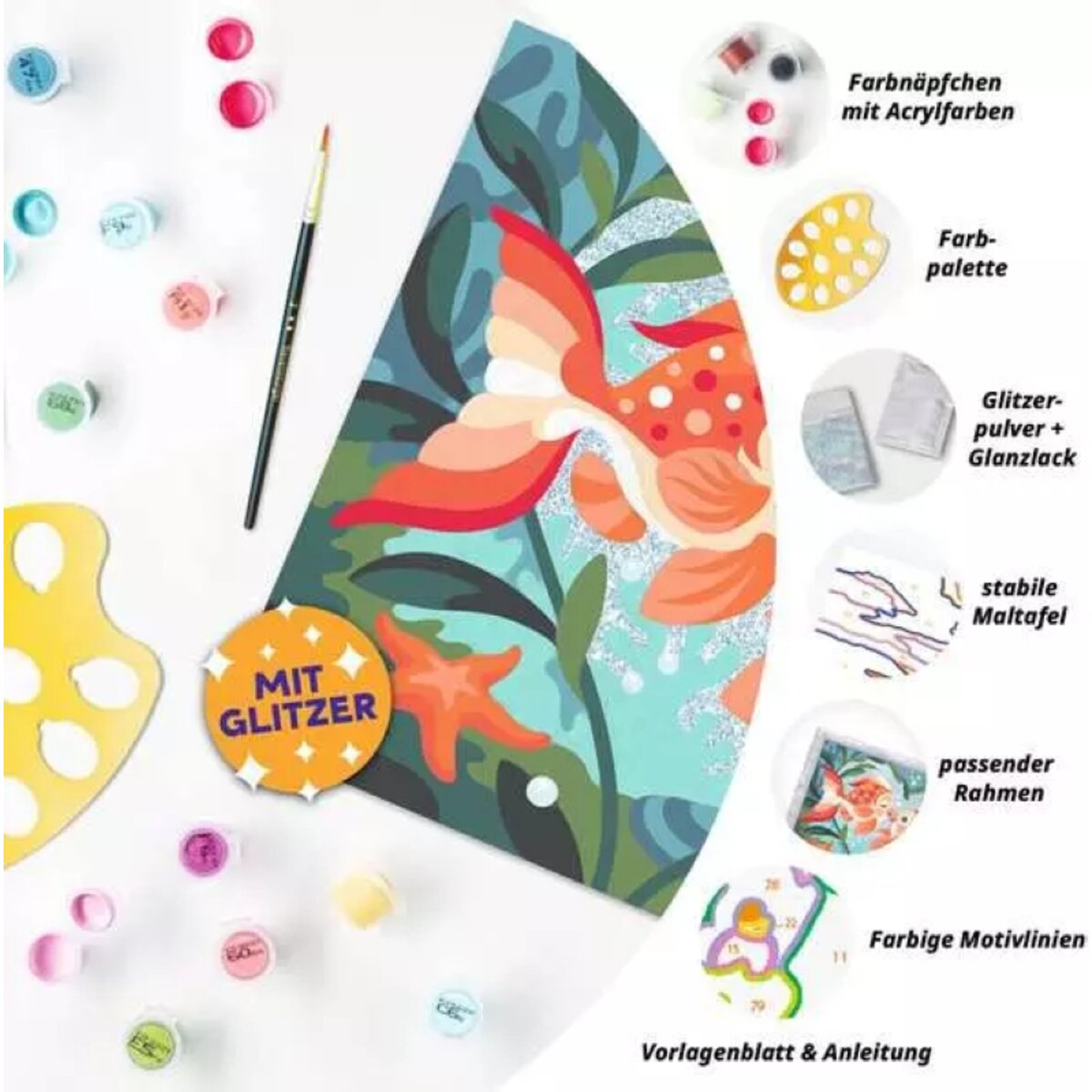 Ravensburger CreArt Verliebte Fische Malen nach Zahlen 24 x 18 cm