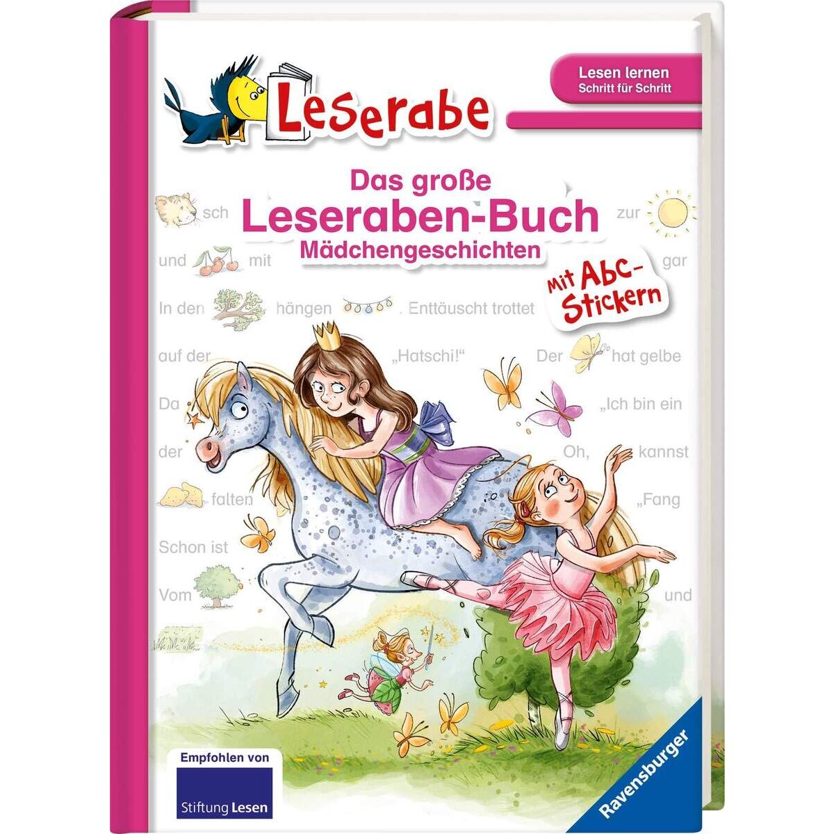 Ravensburger Das große Leseraben-Buch - Mädchengeschichten mit ABC Stickerbogen