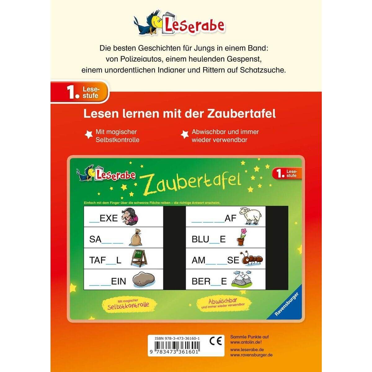 Ravensburger Die besten Erstlesegeschichten für Jungs 1. Klasse mit toller Zaubertafel