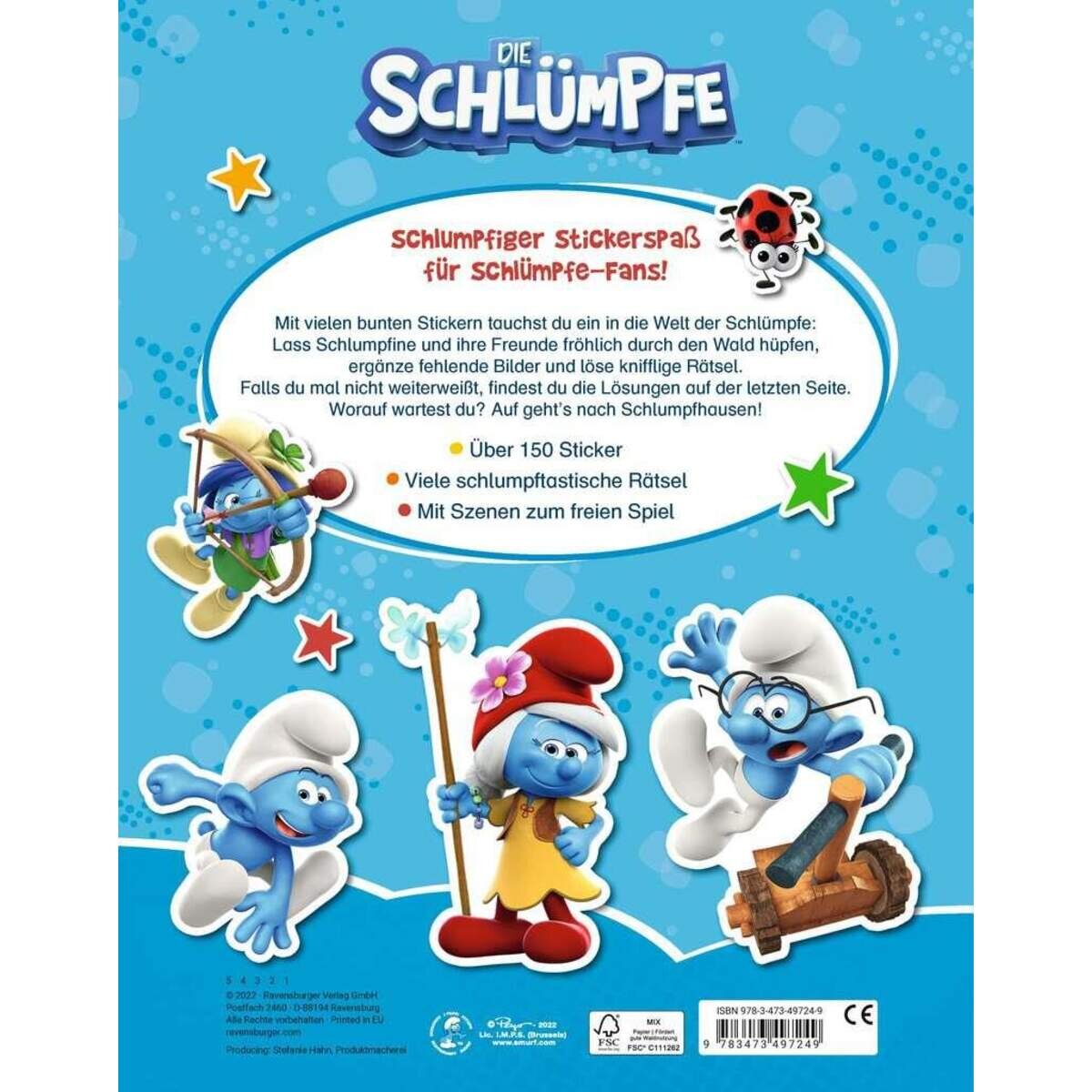 Ravensburger Die Schlümpfe: Mein schlumpfiger Stickerspaß