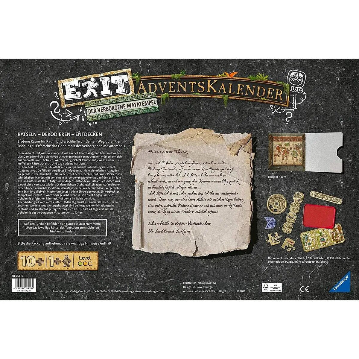 Ravensburger EXIT Adventskalender - Der verborgene Mayatempel - 24 Rätsel für EXIT-Begeisterte