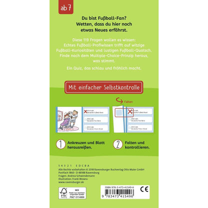 Ravensburger Fanblock - Das lustige Fußballquiz