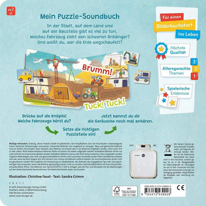 Ravensburger Hör hin, spiel mit! Mein Puzzle-Soundbuch: Fahrzeuge