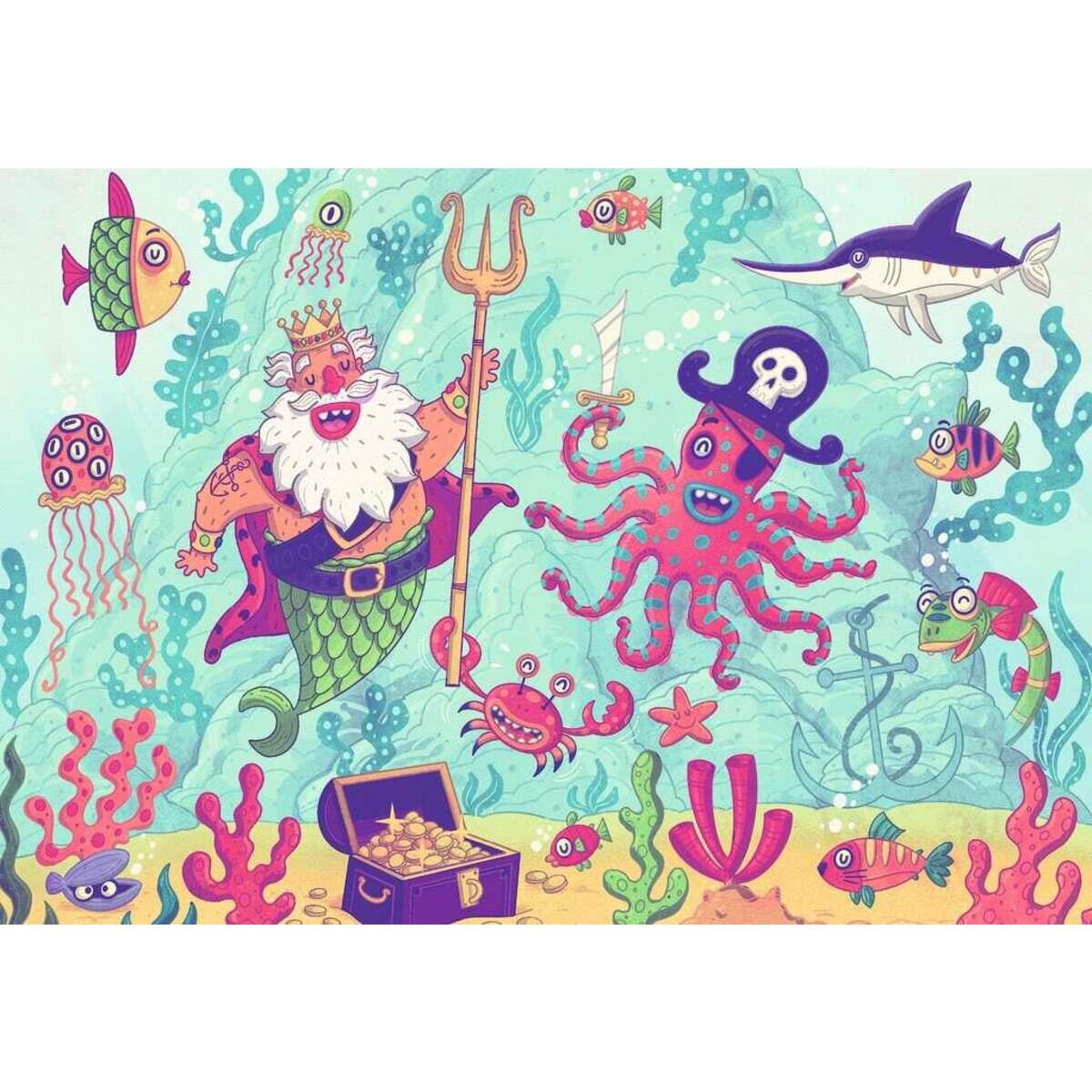 Ravensburger Kinderpuzzle Puzzle&Play 05591 - Piraten auf Schatzjagd - 2x24 Teile Puzzle