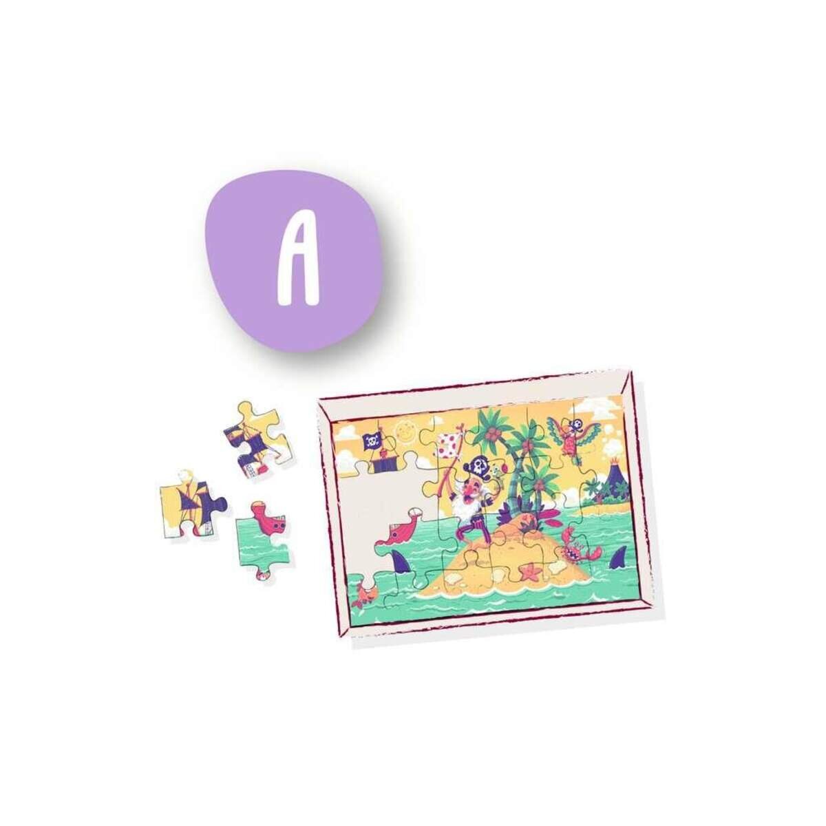 Ravensburger Kinderpuzzle Puzzle&Play 05591 - Piraten auf Schatzjagd - 2x24 Teile Puzzle