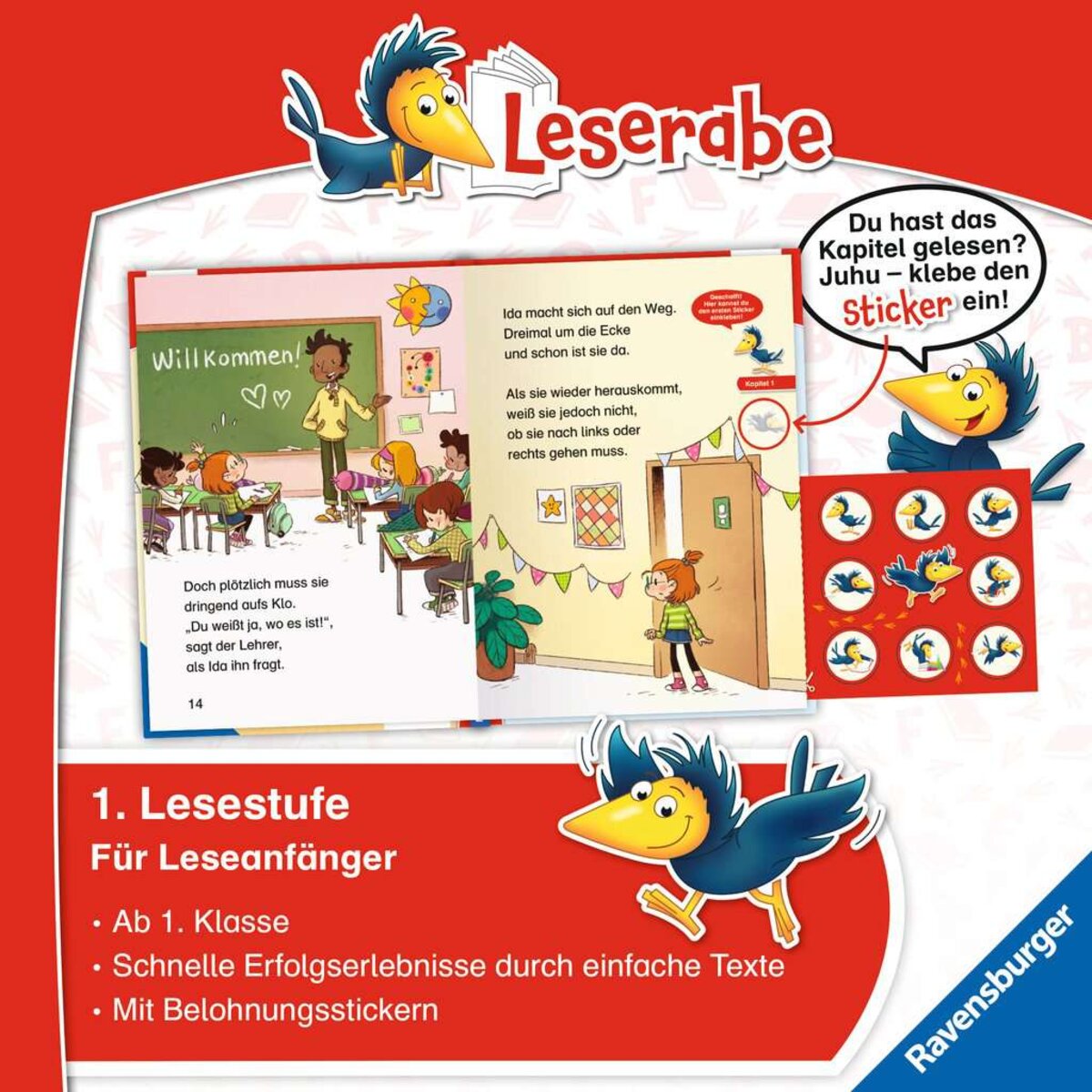 Ravensburger Leserabe - 1. Lesestufe: Idas zauberhafter erster Schultag