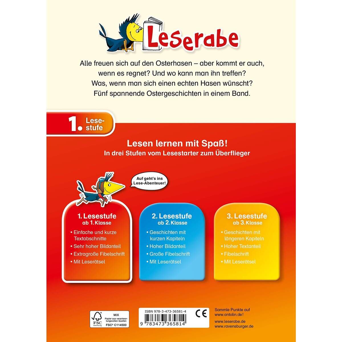Ravensburger Leserabe 1. Klasse - Die schönsten Leseraben-Ostergeschichten