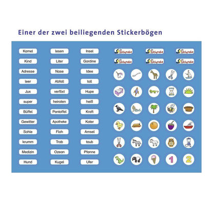 Ravensburger Leserabe, Lesestufe 2 - Sticker-Kreuzworträtsel zum Lesenlernen