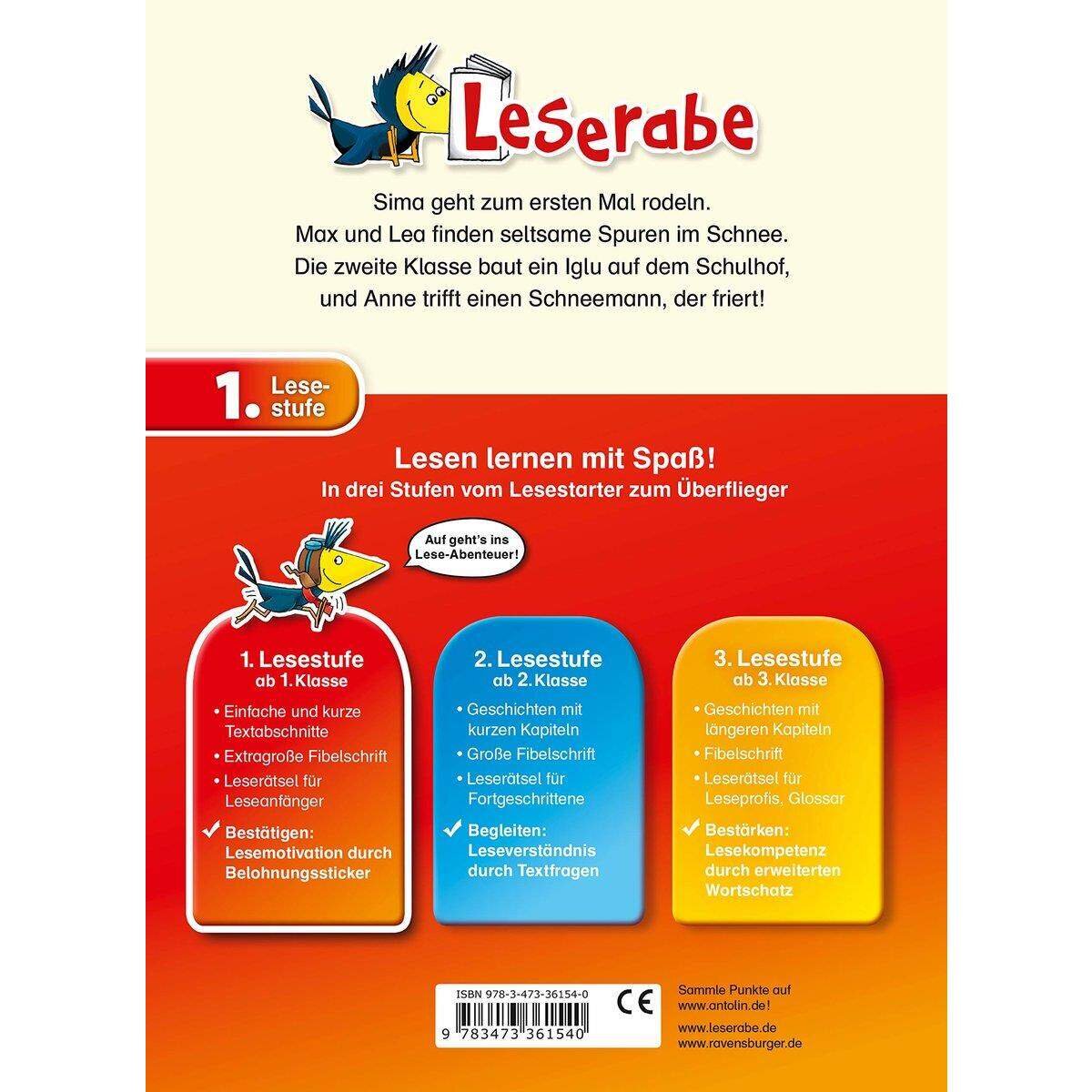 Ravensburger Leserabe Stufe 1 - Iglu, Schnee und Rodelspaß