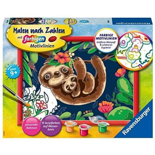 Ravensburger Malen nach Zahlen - Niedliche Faultiere