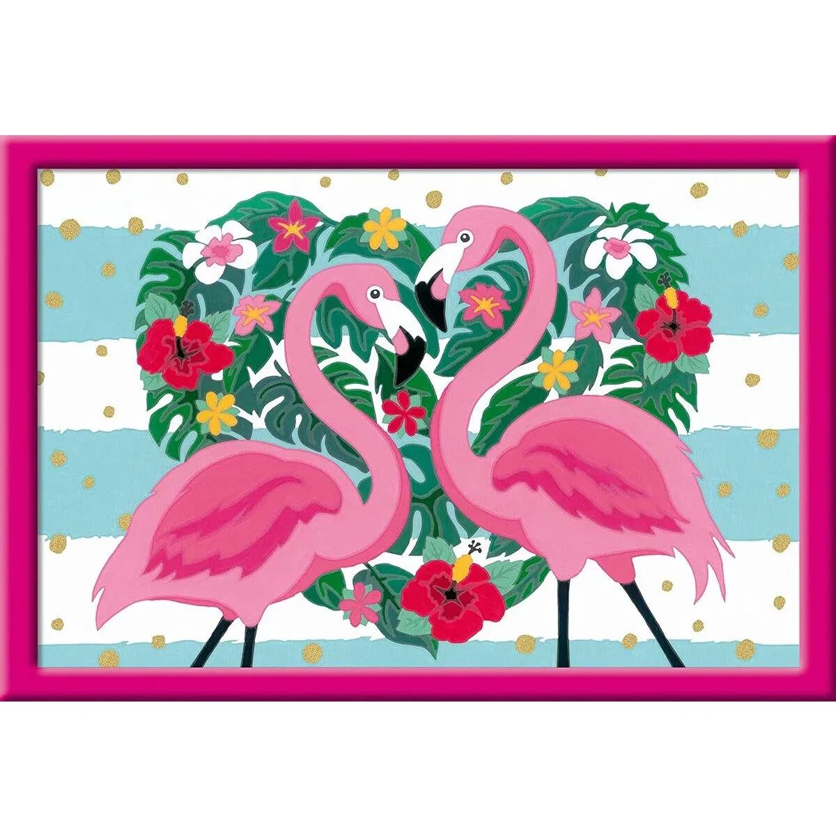 Ravensburger Malen nach Zahlen - Liebenswerte Flamingos