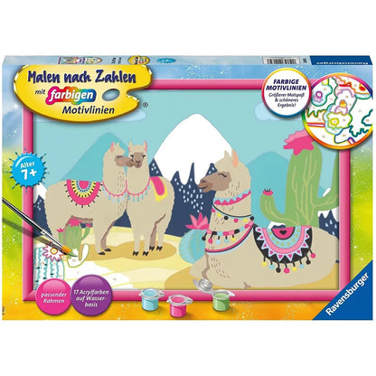 Ravensburger Malen nach Zahlen - Glückliche Lamas