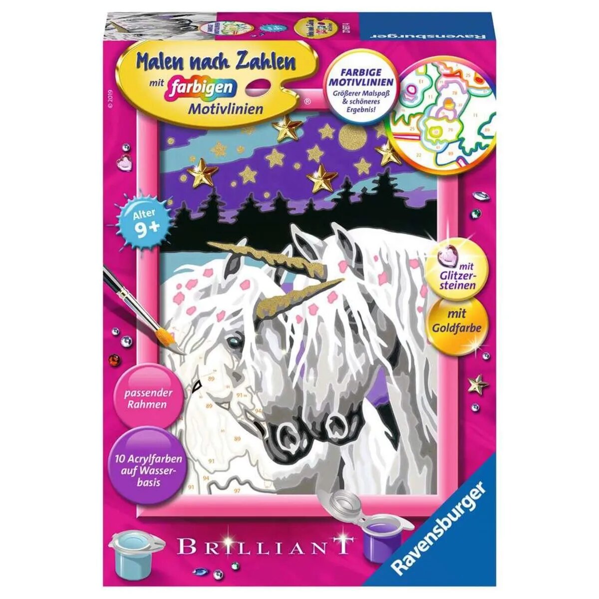 Ravensburger Malen nach Zahlen Brilliant Einhornliebe