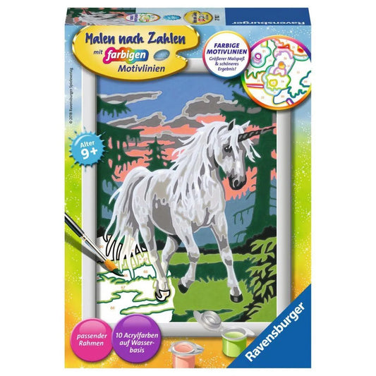 Ravensburger Malen nach Zahlen Einhorn im Zauberwald