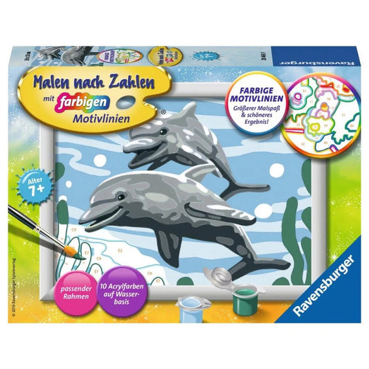 Ravensburger Malen nach Zahlen Freundliche Delfine