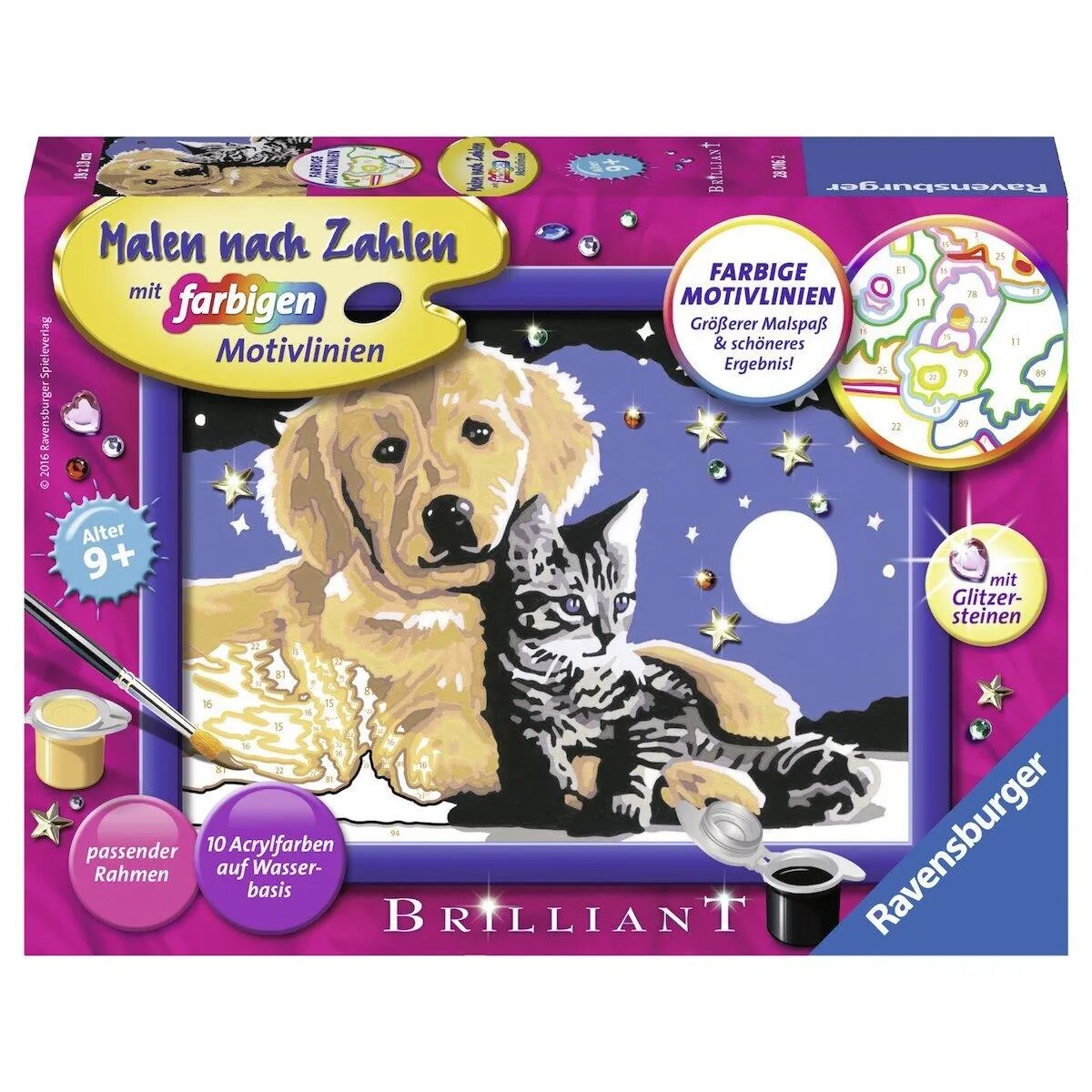 Ravensburger Malen nach Zahlen Funkelnder Sternenhimmel, Malset