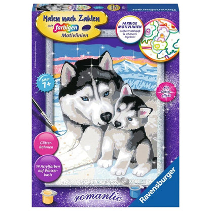 Ravensburger Malen nach Zahlen Husky Kuss