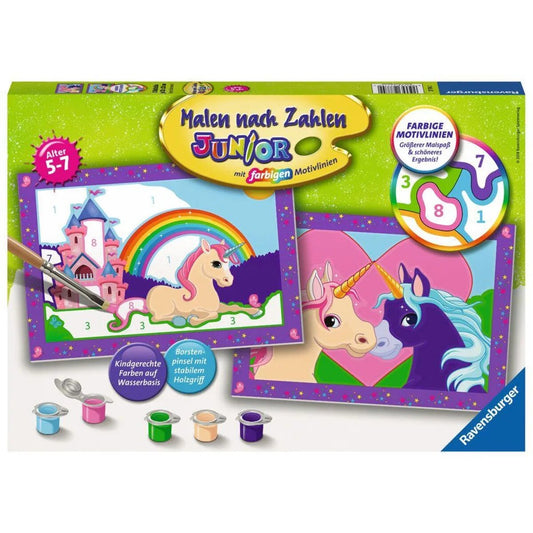 Ravensburger Malen nach Zahlen Junior Bunte Einhornwelt