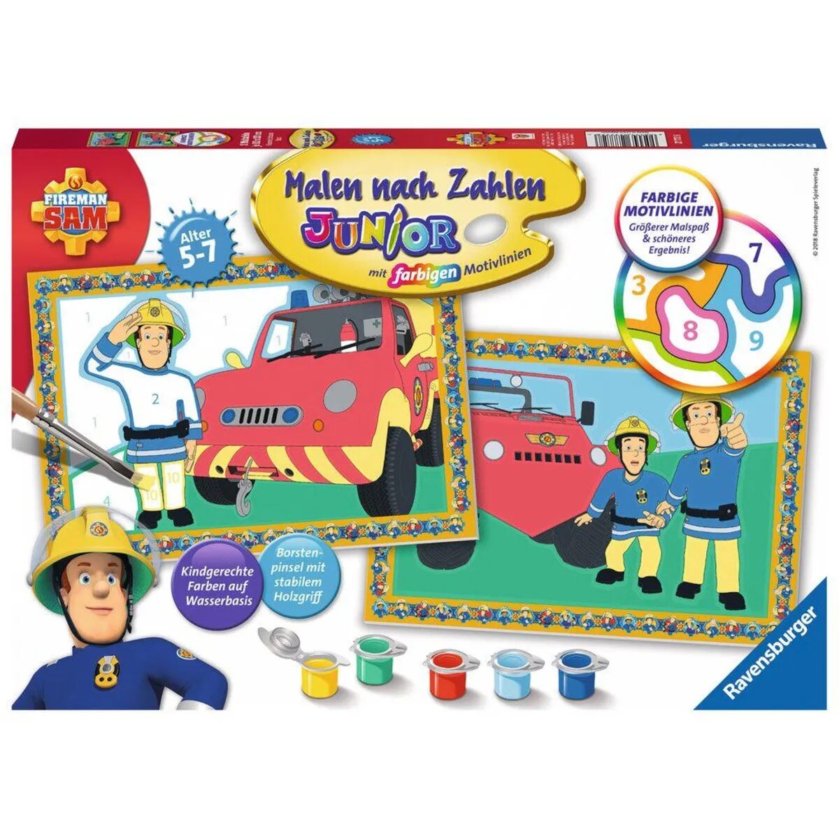 Ravensburger Malen nach Zahlen Junior Feuerwehrmann Sam