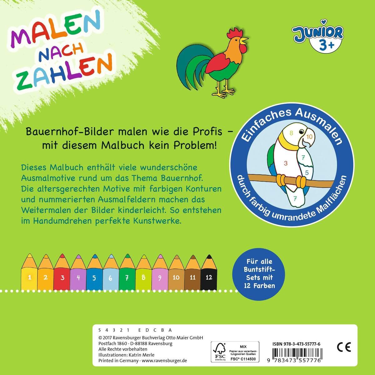 Ravensburger Malen nach Zahlen junior: Bauernhof