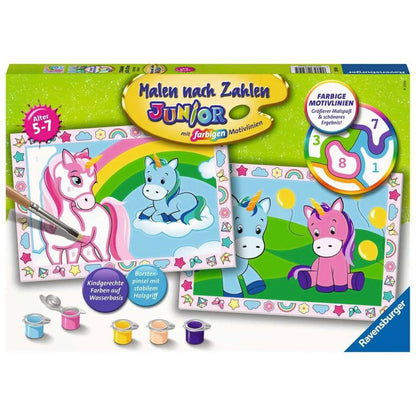 Ravensburger Malen nach Zahlen Junior Zauberhafte Einhörner