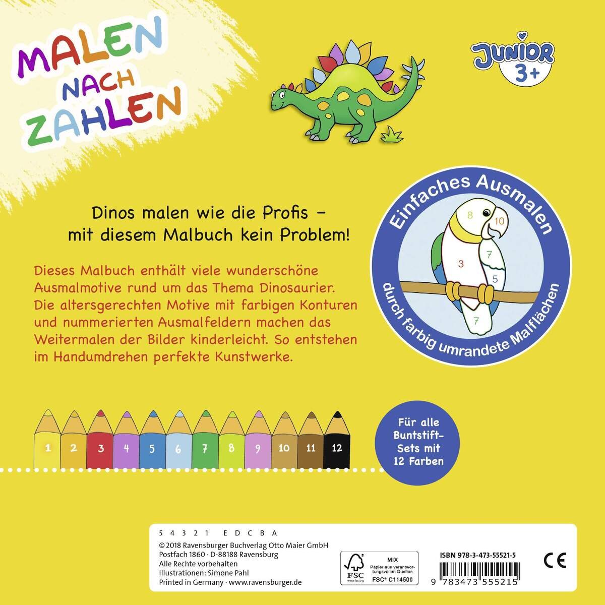 Ravensburger Malen nach Zahlen junior: Dinos