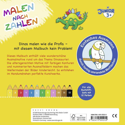 Ravensburger Malen nach Zahlen junior: Dinos