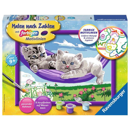 Ravensburger Malen nach Zahlen Kätzchen in der Hängematte