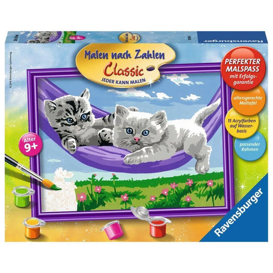 Ravensburger Malen nach Zahlen Kätzchen in der Hängematte